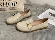 Loafers Beige Moccasins Flat Woman Footwear Luxury Leather Shoes