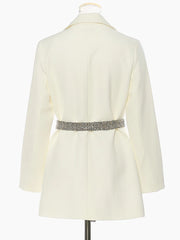 Riviera Tweed-Belted Blazer