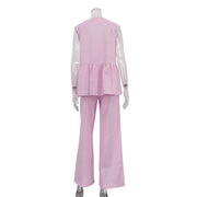 Sorella Linen Set – Tailored Vest & Flowing Wide-Leg Trousers