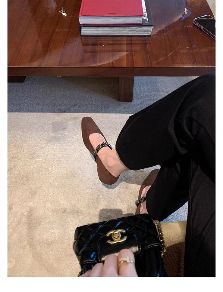 Shoes Women Flats Shallow Mouth Pointed Toe Loafers Ballerinas