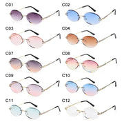 Celestia Oval Rimless Gradient Sunglasses – 12 Color Editions