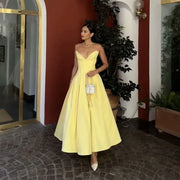 Elegant Strapless Corset Summer Dress