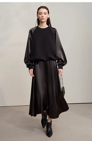 Amélie Satin Contrast Sweatshirt