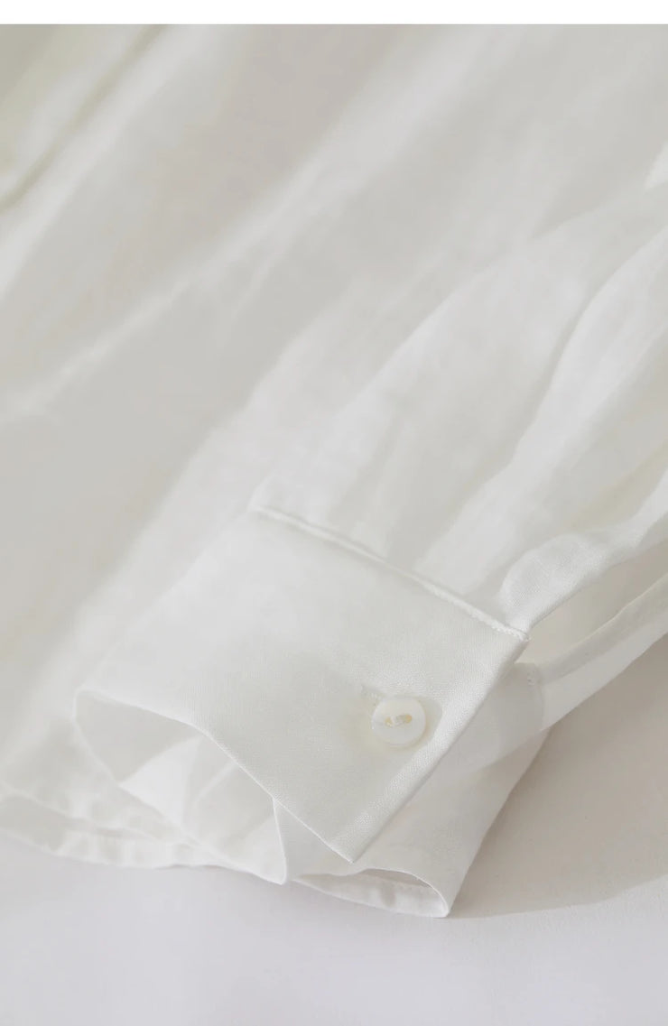 Magnolia Crest Embroidered Ramie Blouse