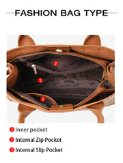 Classic Genuine Leather Structured Tote Bag