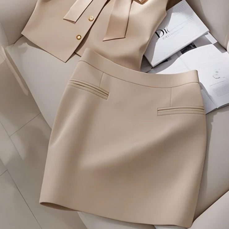 Parisian-inspired Two-Piece Summer Suit